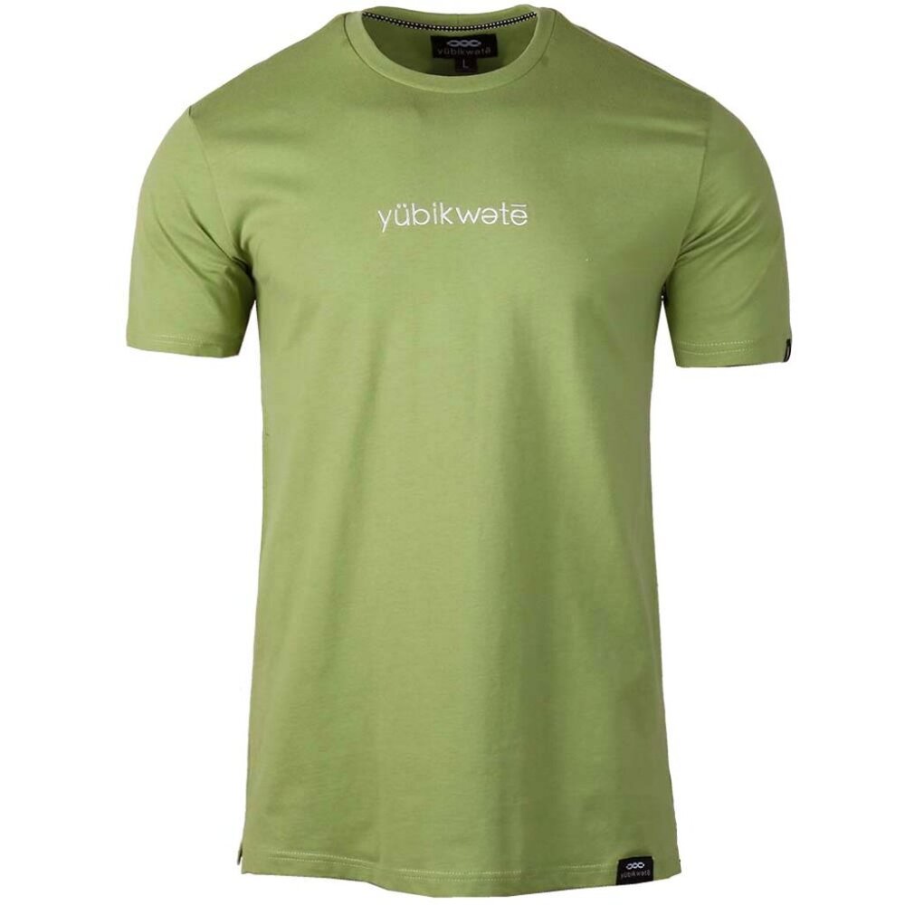 100% Cotton Men's Solid Color T-Shirt with Stylish Logo Simple Look Tee Size L